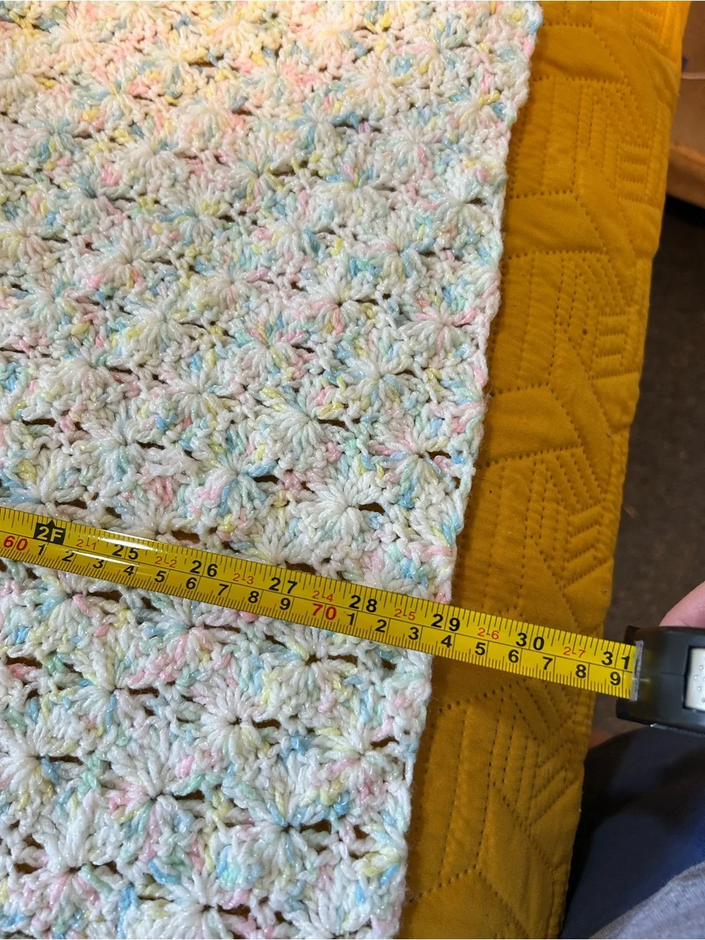 Handmade Pastel Crochet Baby Blanket